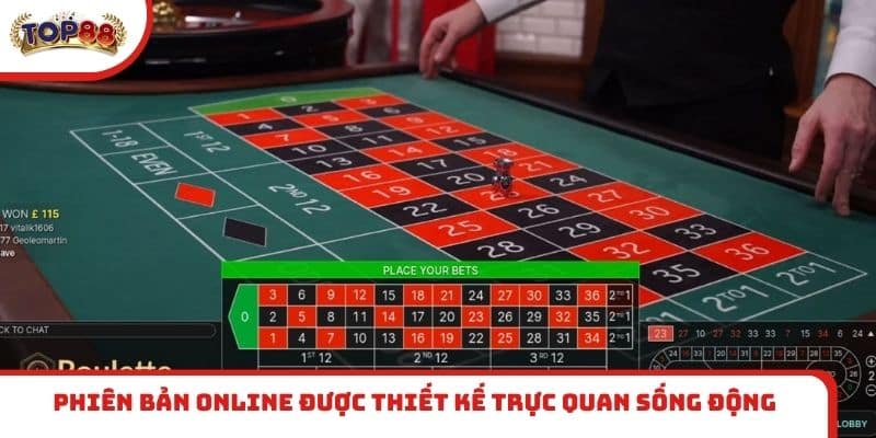 Phiên bản online được thiết kế trực quan sống động